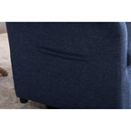 022-Linen Fabric Swivel Rocking Chair Gilder Chair With Pocket
