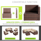 10 PCS Patio Furniture Set with Fire Pit Table