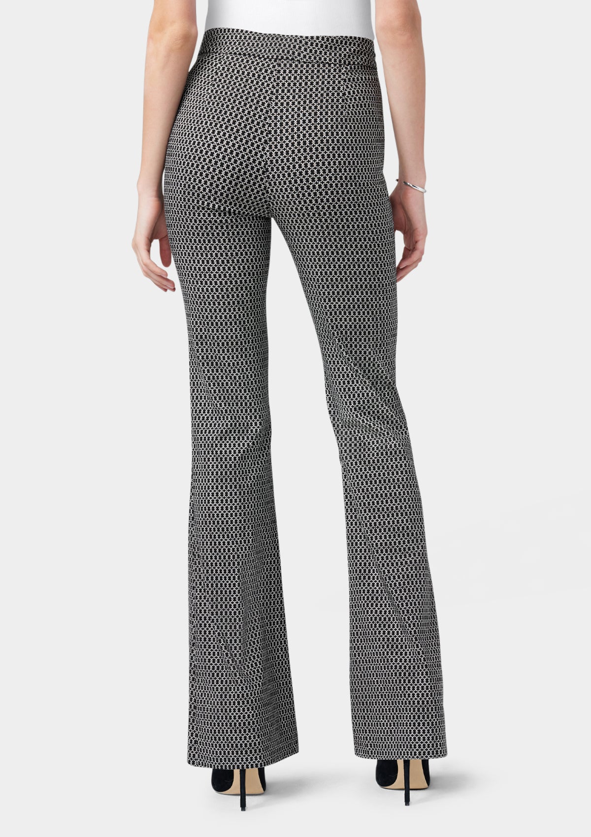 Pantalon évasé taille haute