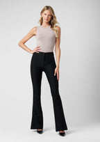 Pantalon évasé taille haute