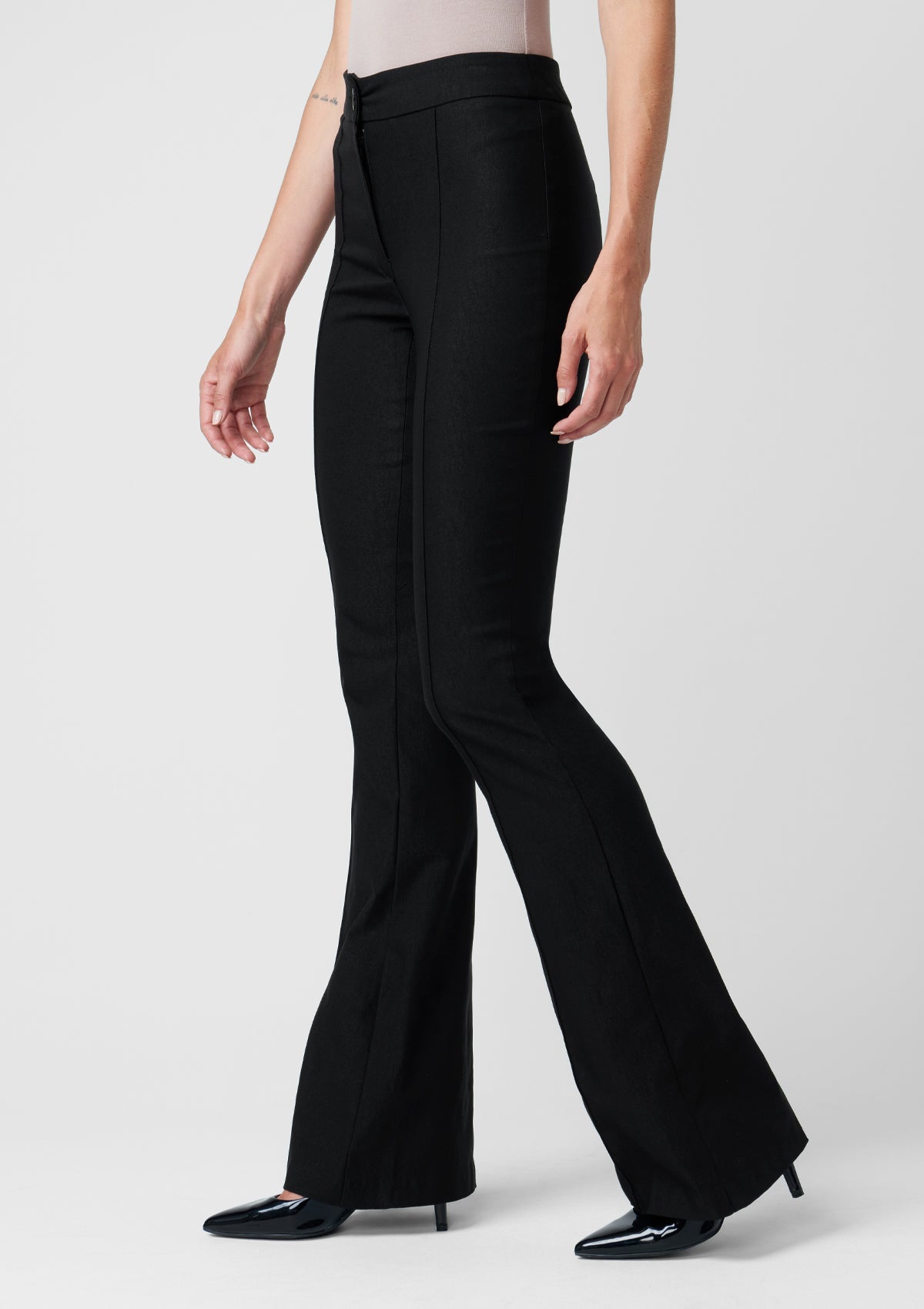 Pantalon évasé taille haute