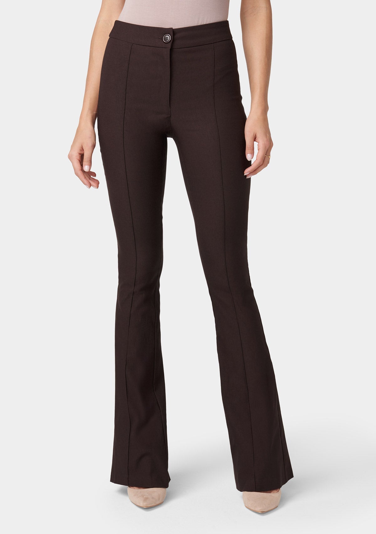 Pantalon évasé taille haute