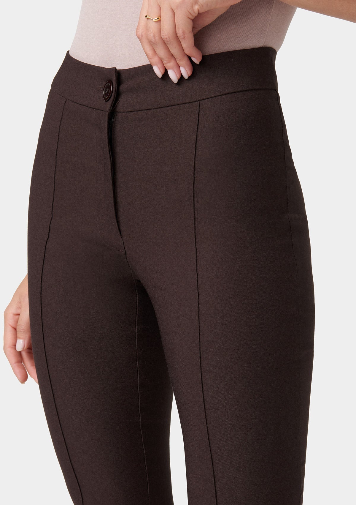 Pantalon évasé taille haute