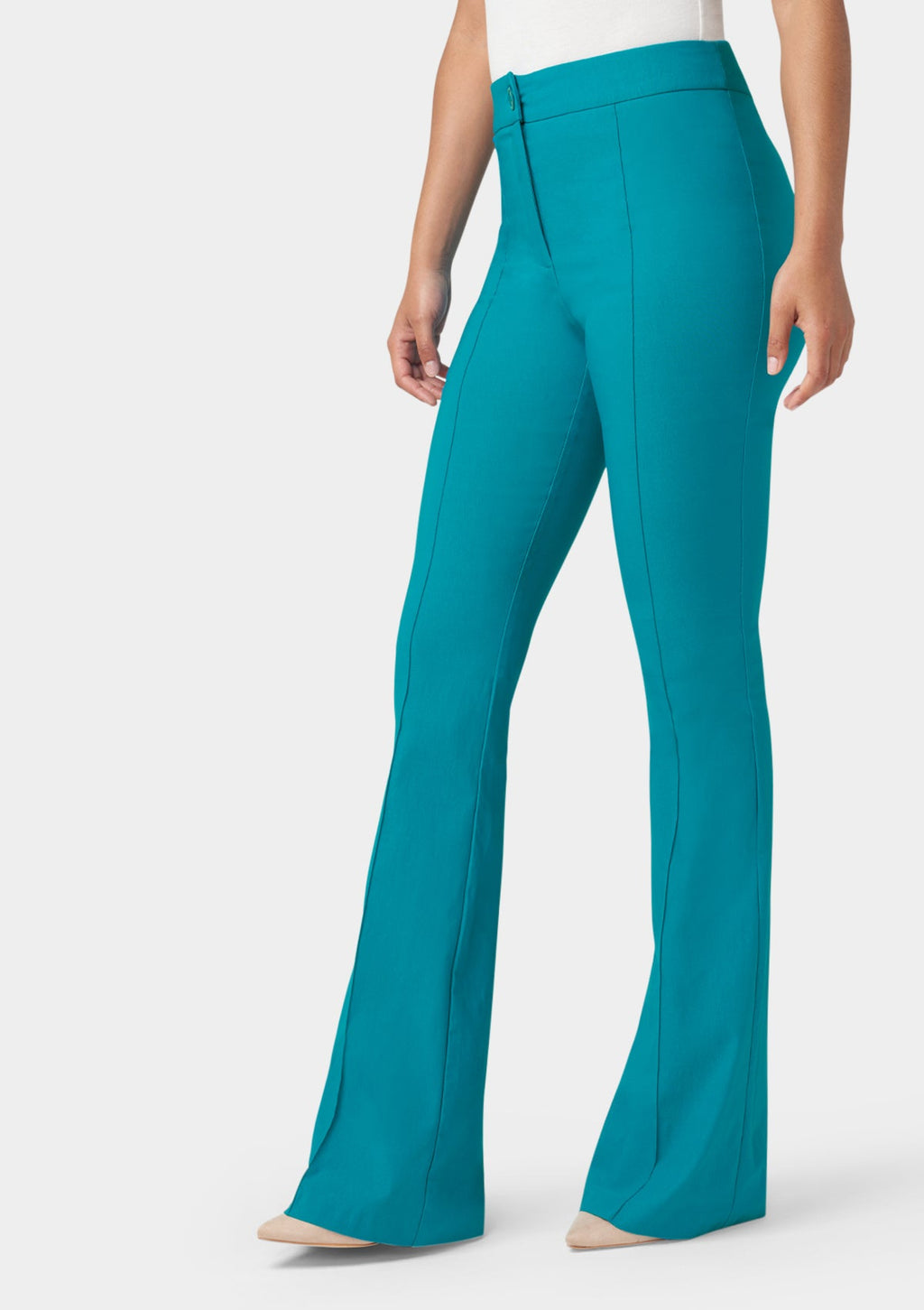 Pantalon évasé taille haute