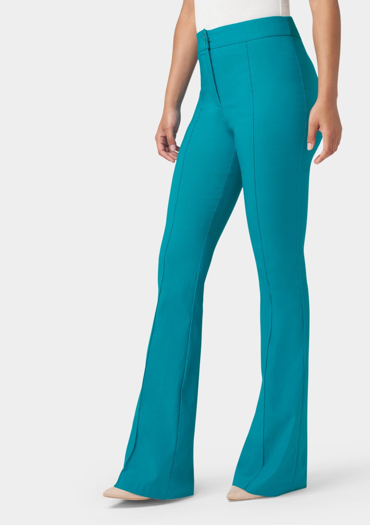 Pantalon évasé taille haute