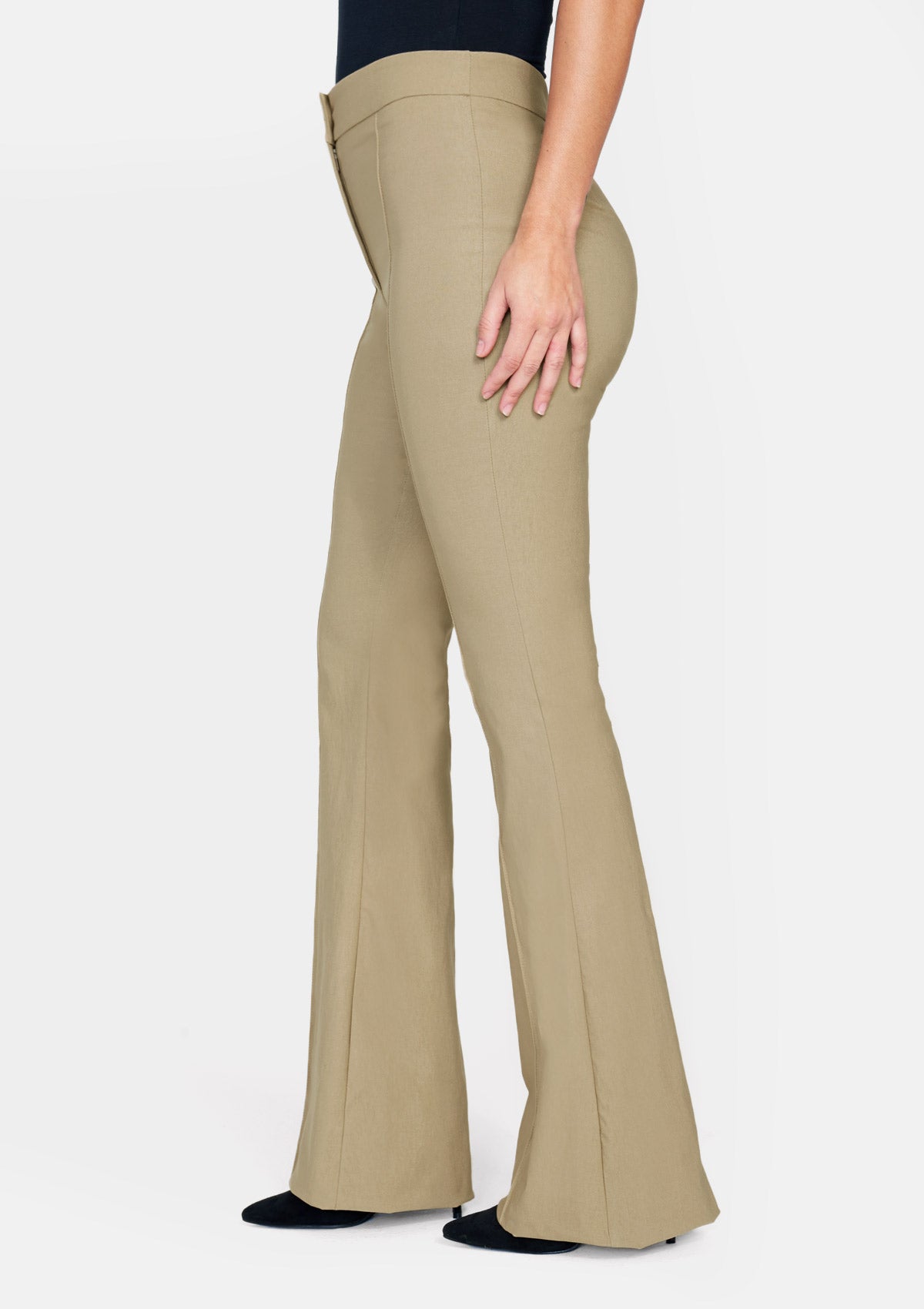 Pantalon évasé taille haute