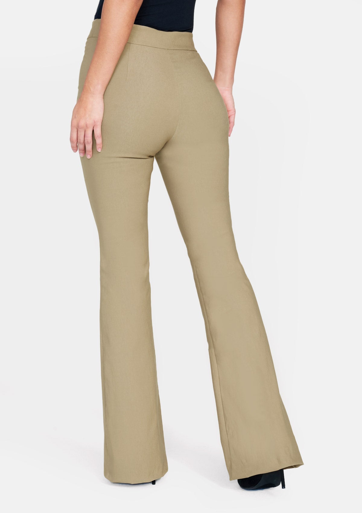 Pantalon évasé taille haute