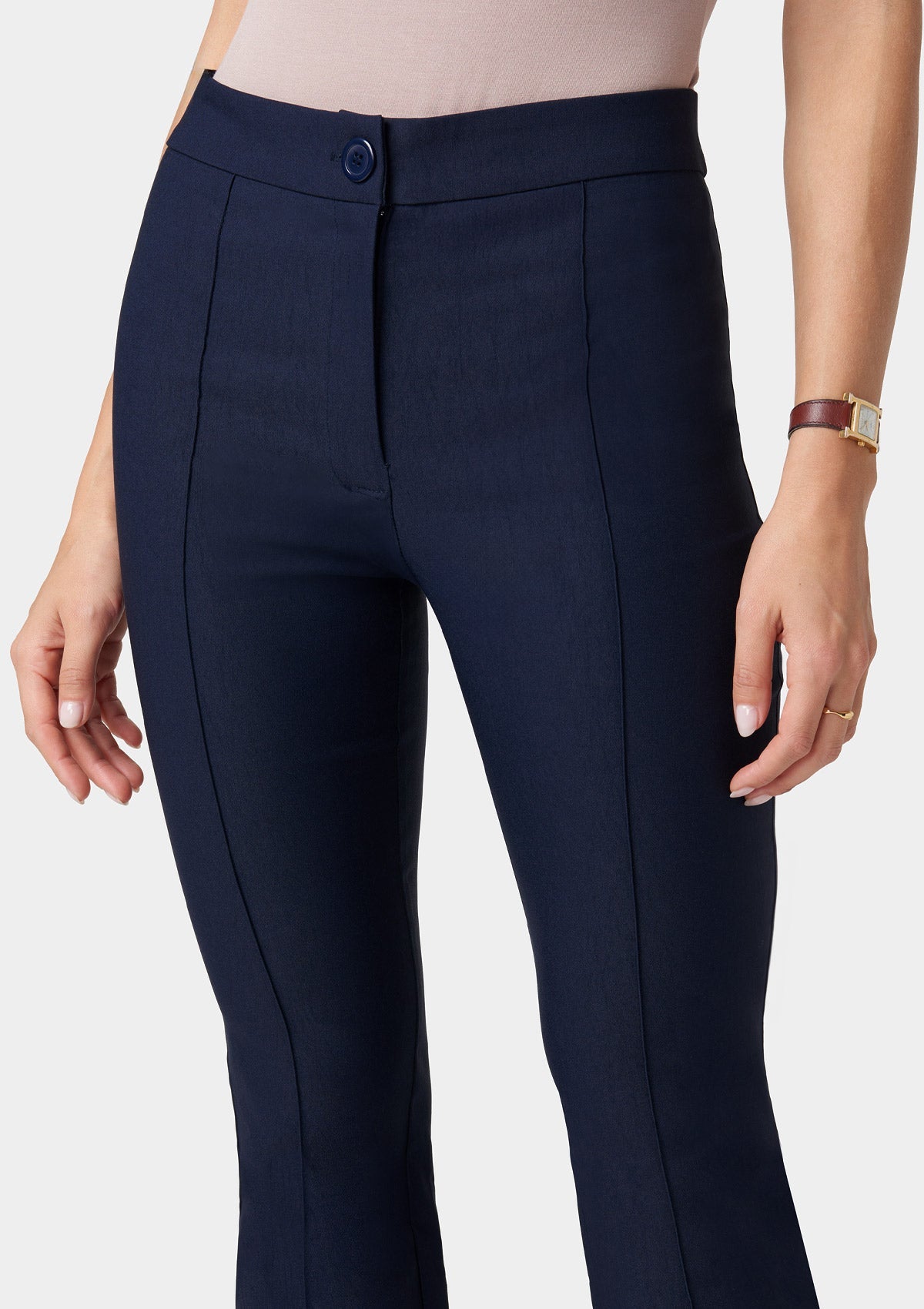 Pantalon évasé taille haute