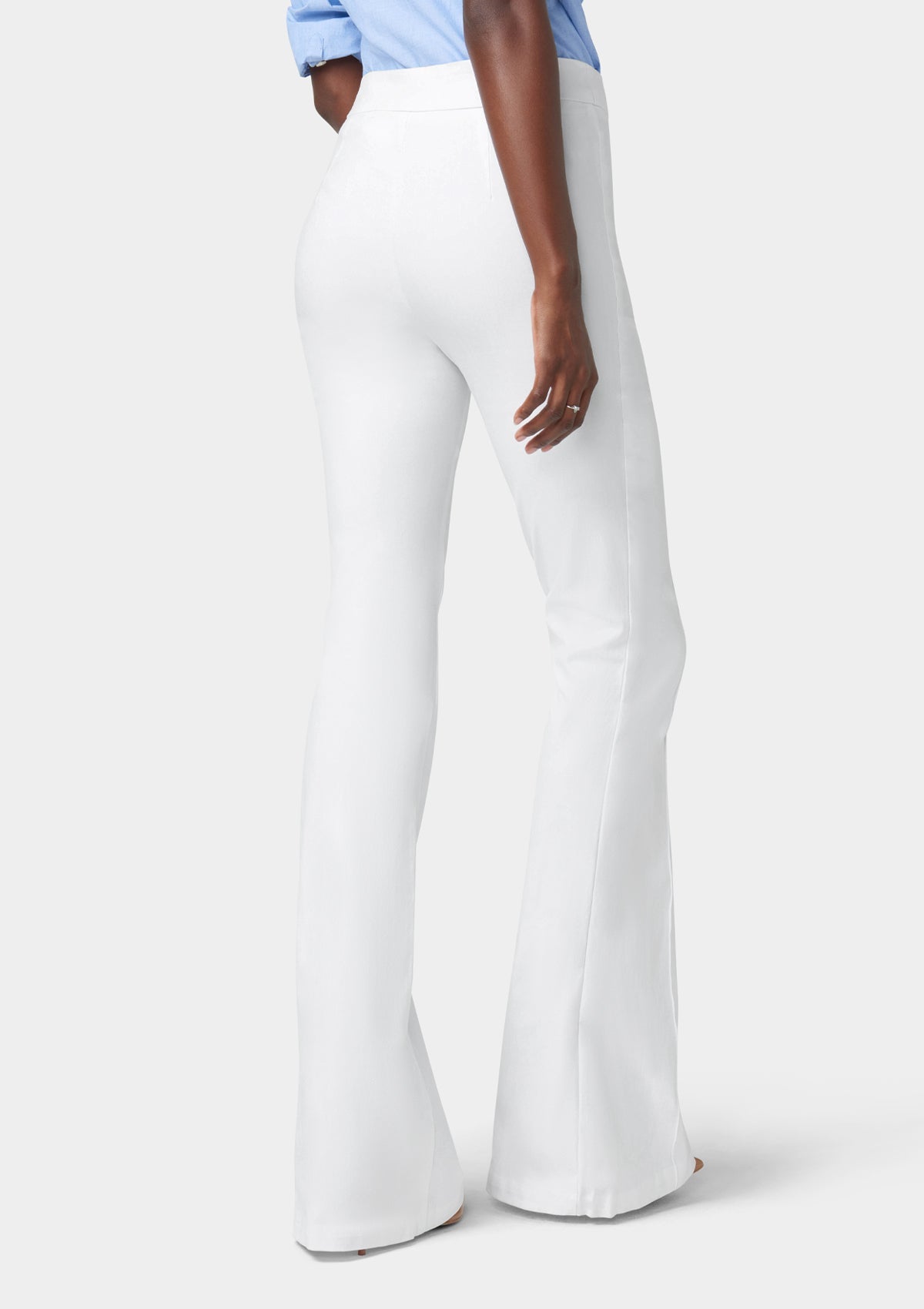 Pantalon évasé taille haute