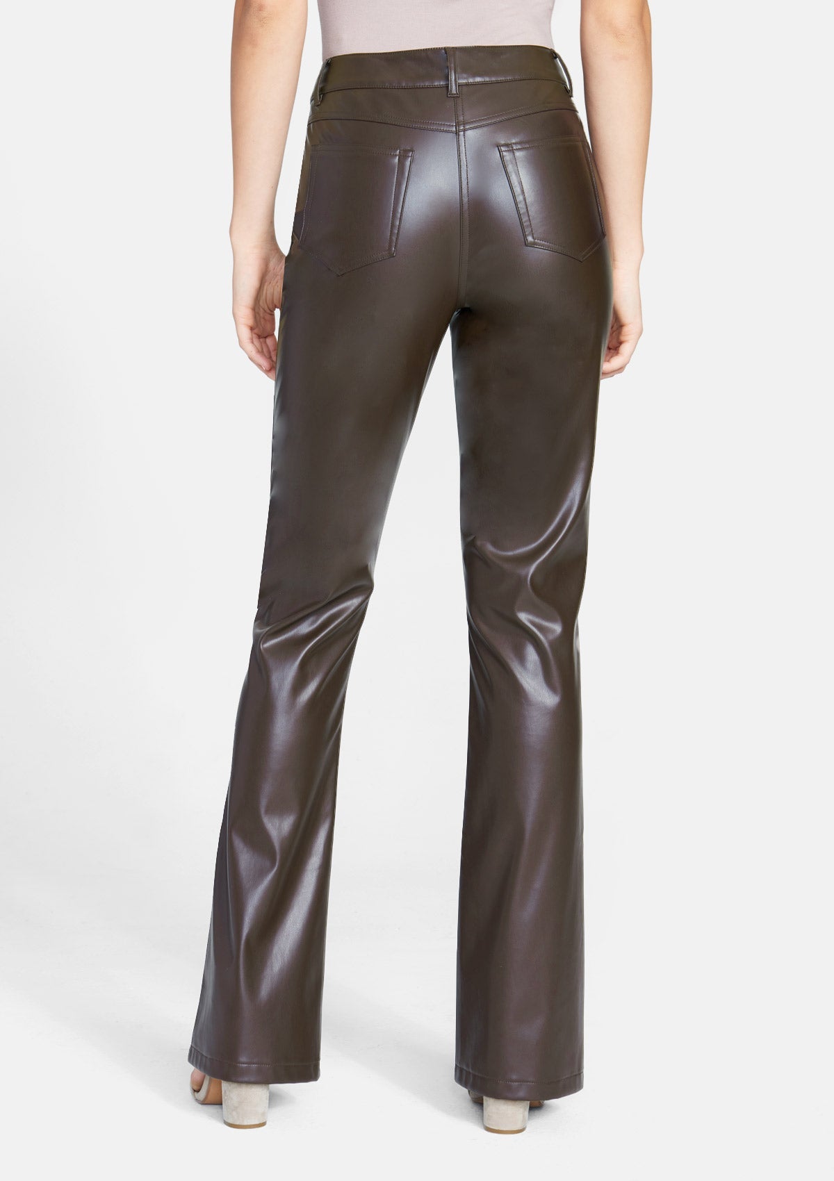 Pantalon évasé en similicuir Tall Lexa