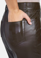 Pantalon évasé en similicuir Tall Lexa