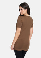 Alloy Basics - T-shirt col V taille haute