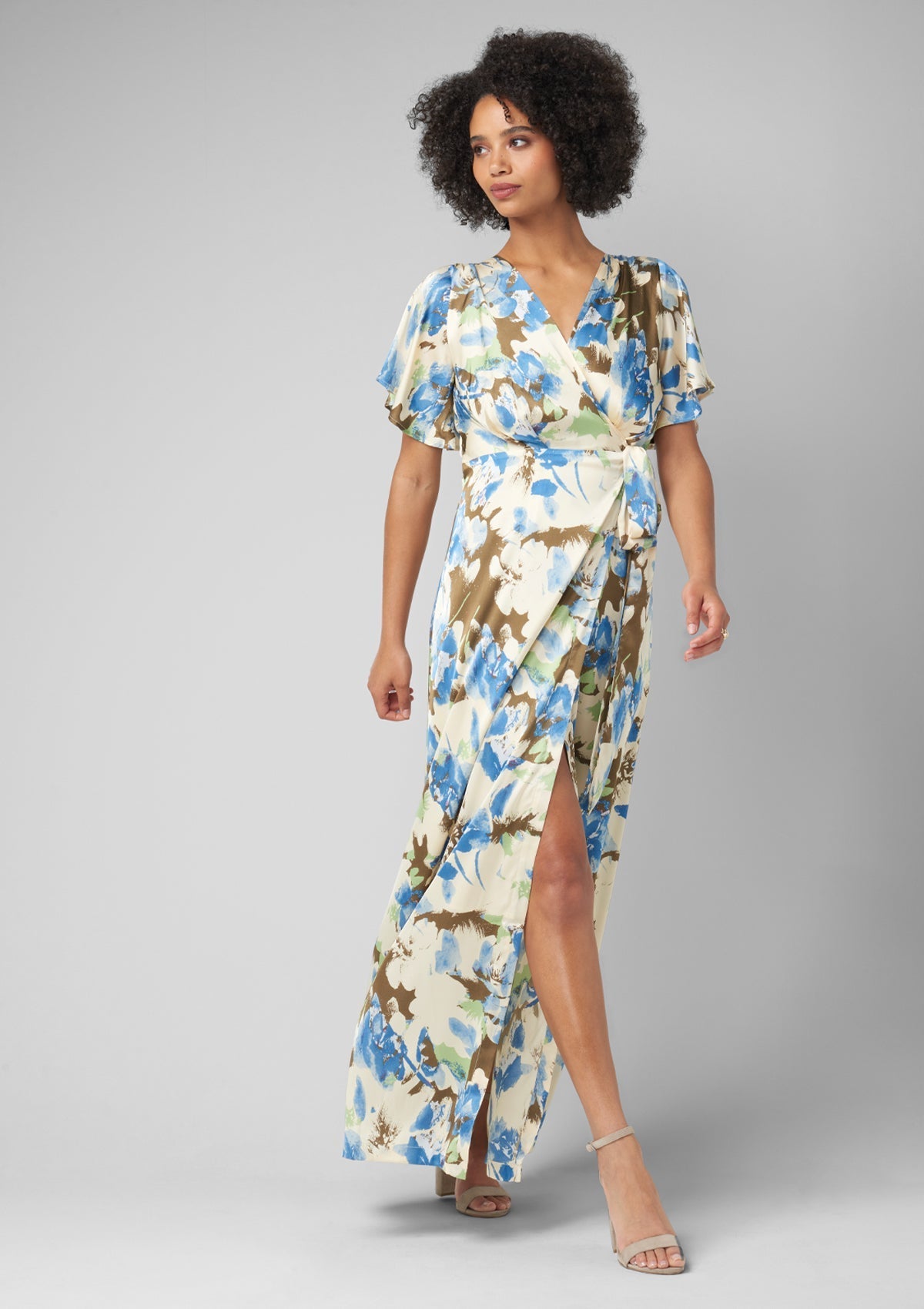 Robe longue fleurie soyeuse Tall Vera