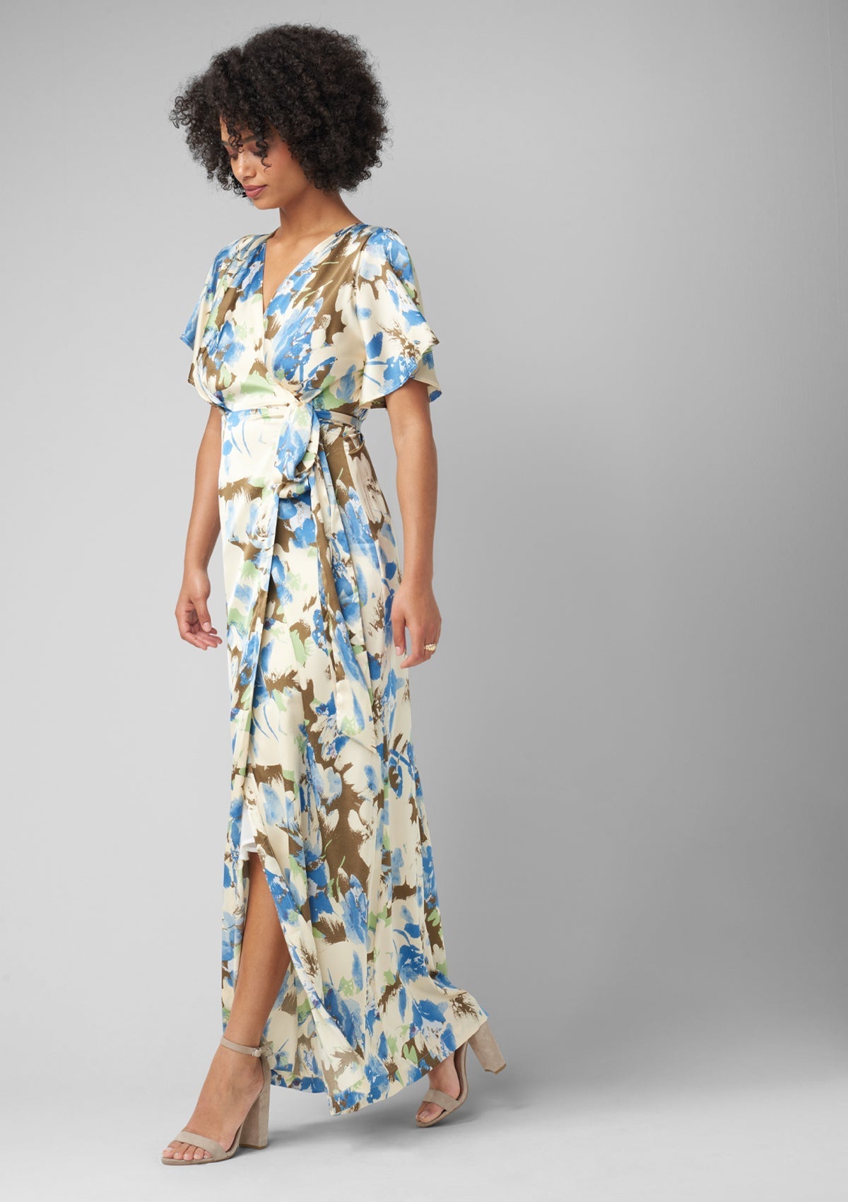 Robe longue fleurie soyeuse Tall Vera