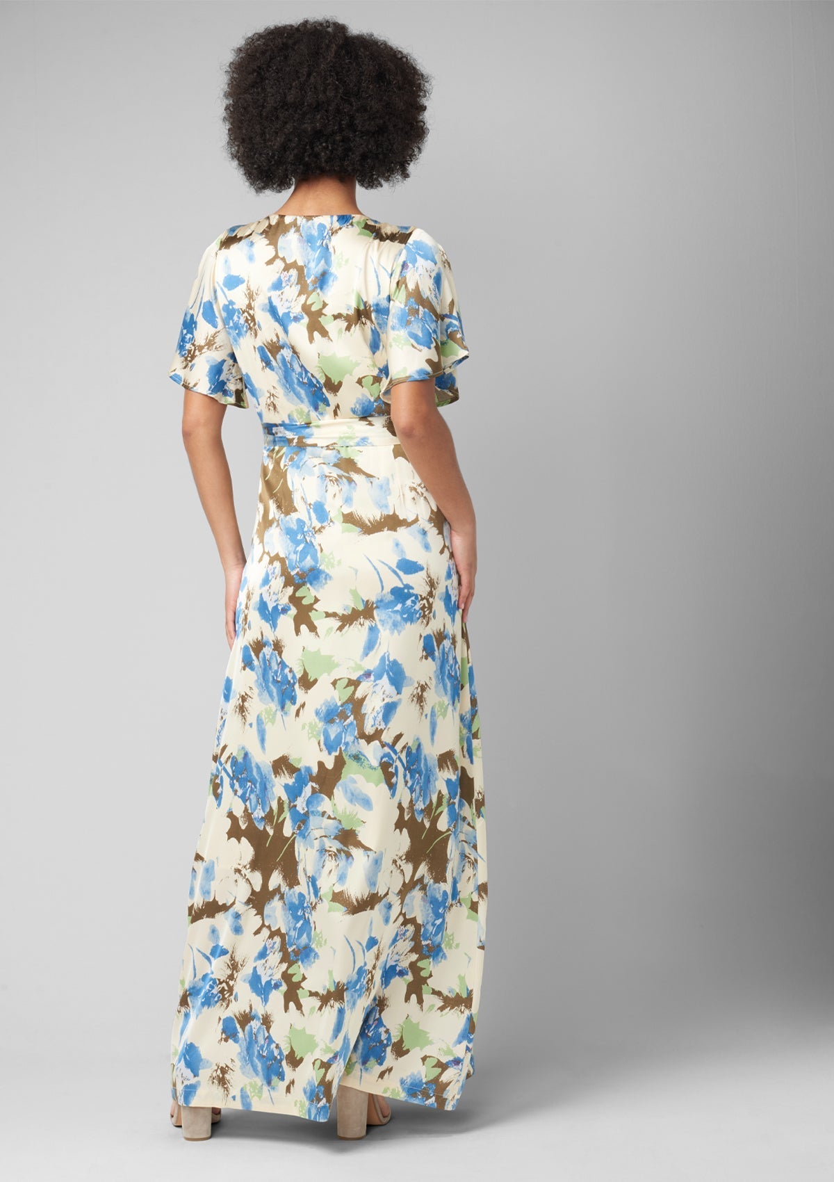 Robe longue fleurie soyeuse Tall Vera