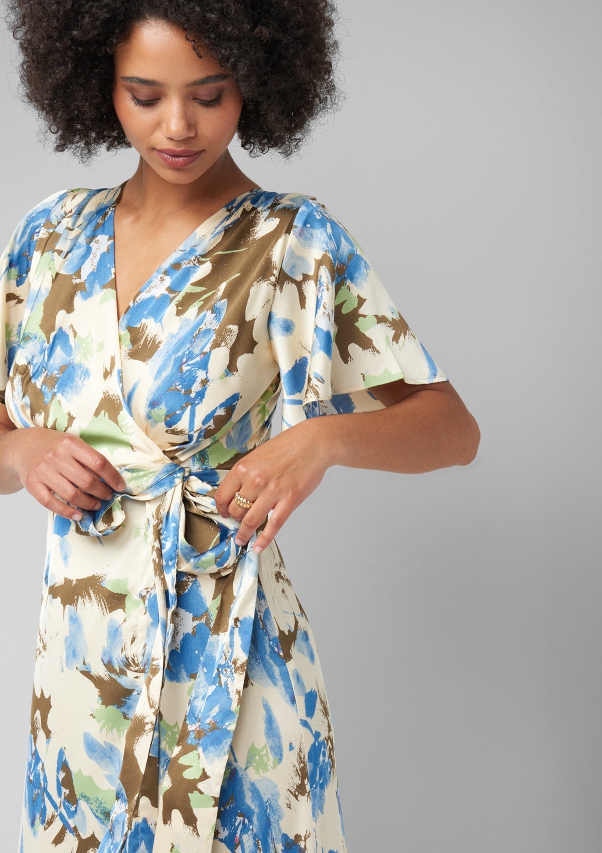 Robe longue fleurie soyeuse Tall Vera