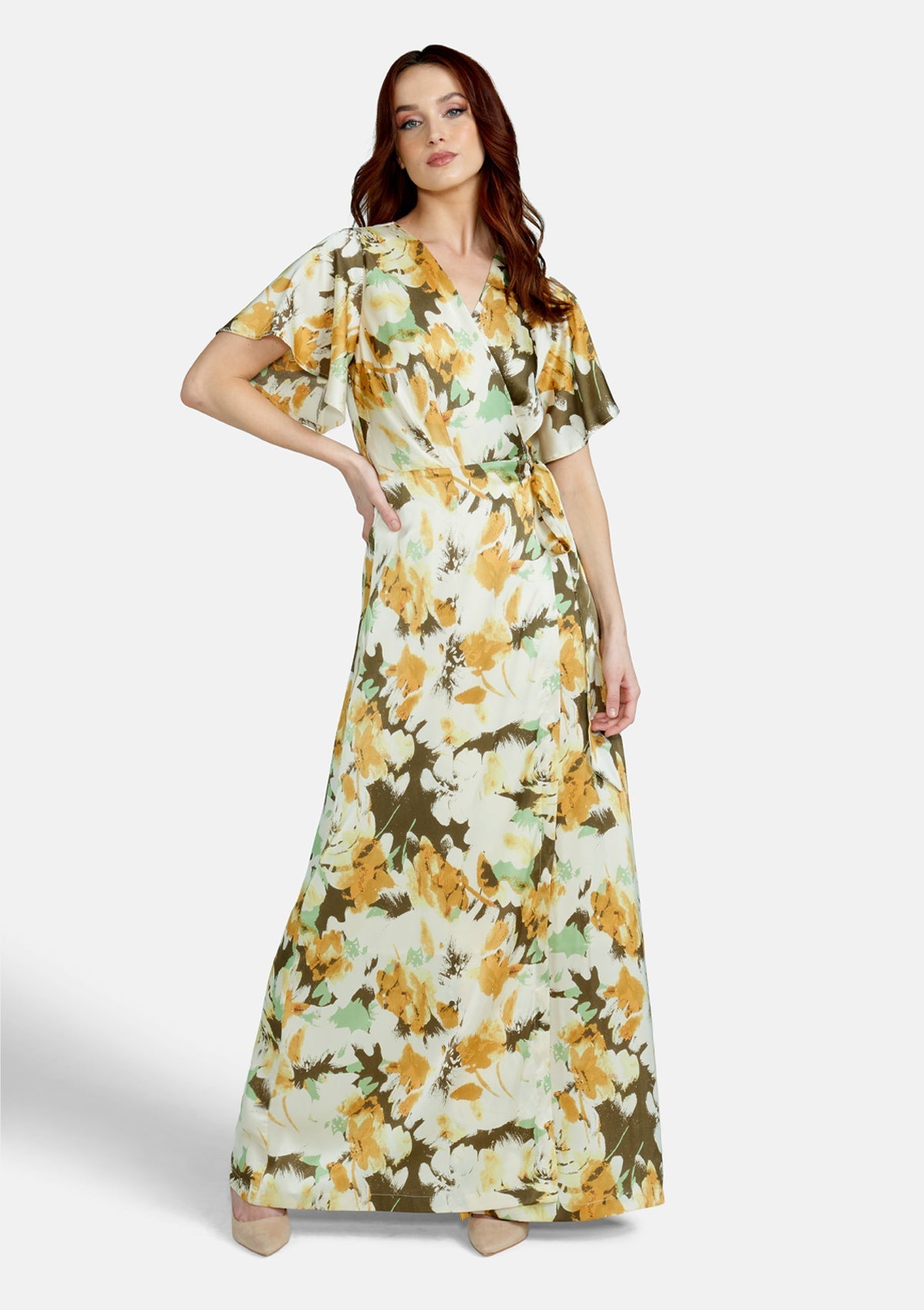Robe longue fleurie soyeuse Tall Vera