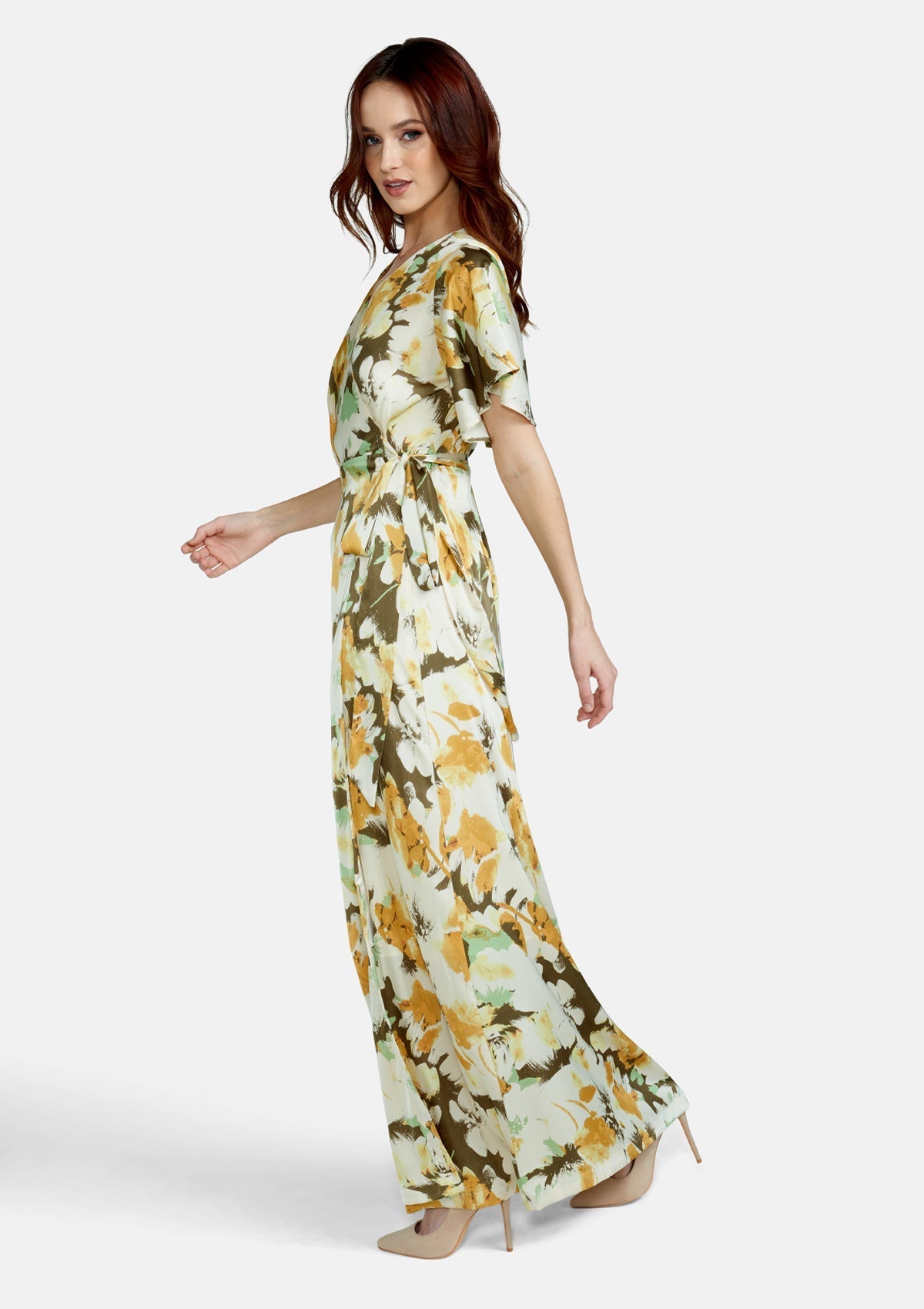Robe longue fleurie soyeuse Tall Vera