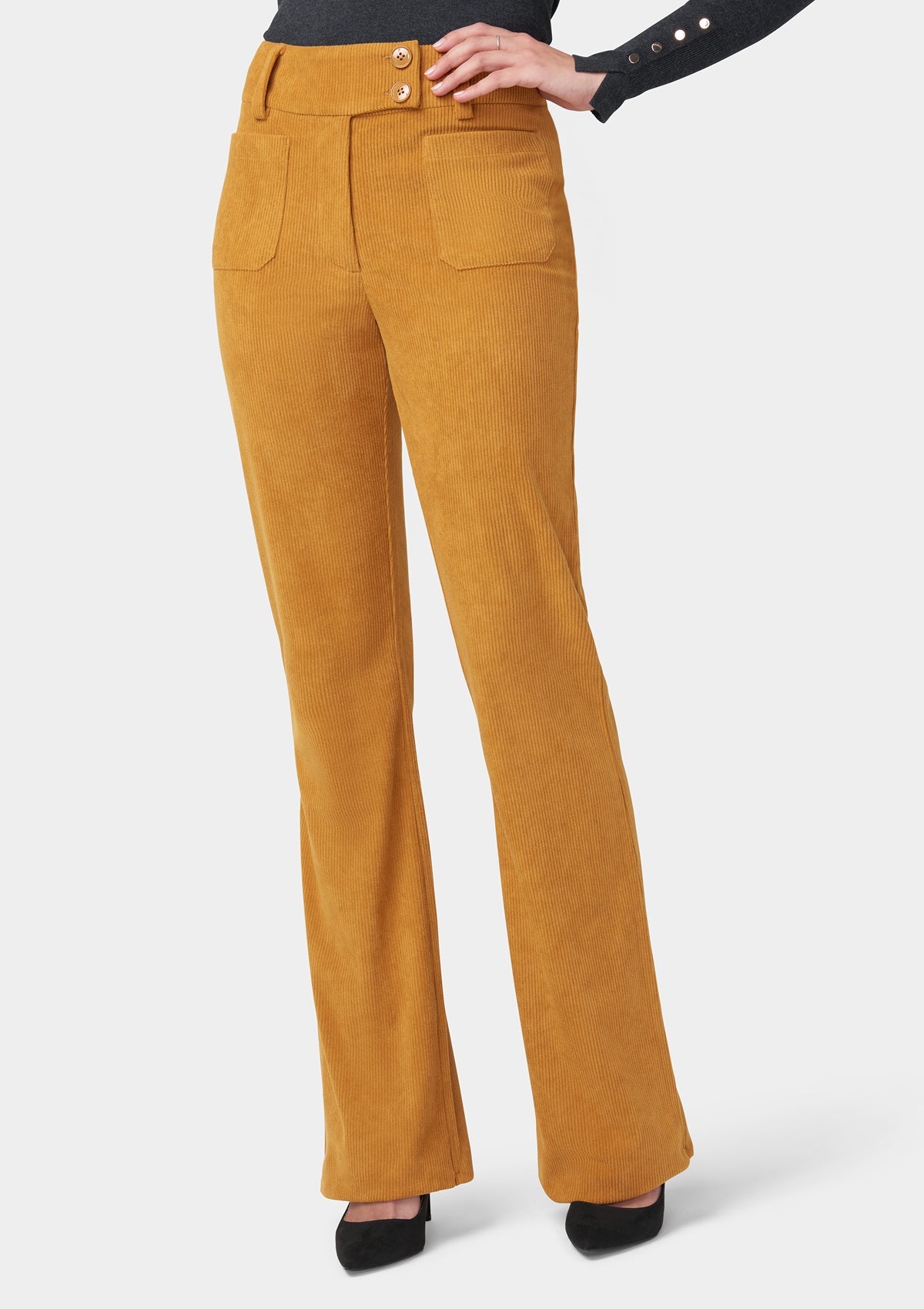 Pantalon évasé en velours côtelé Tall Kingston