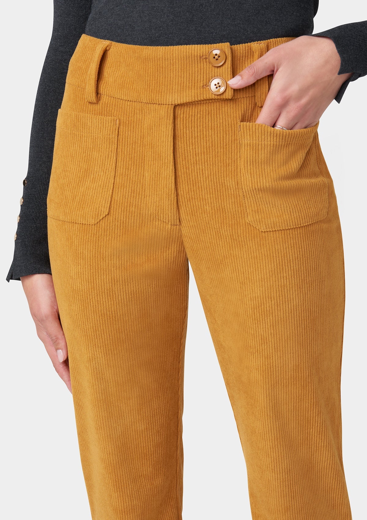 Pantalon évasé en velours côtelé Tall Kingston