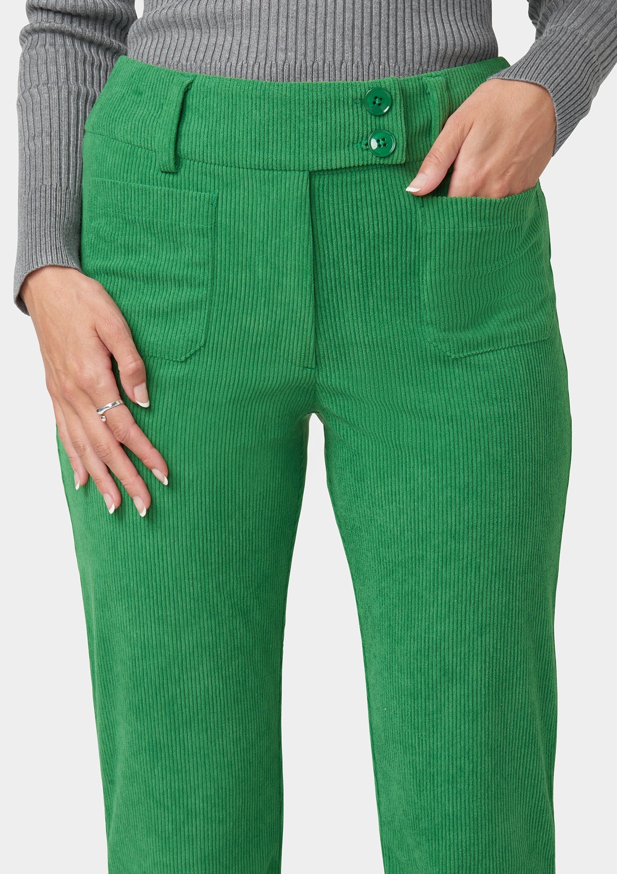 Pantalon évasé en velours côtelé Tall Kingston