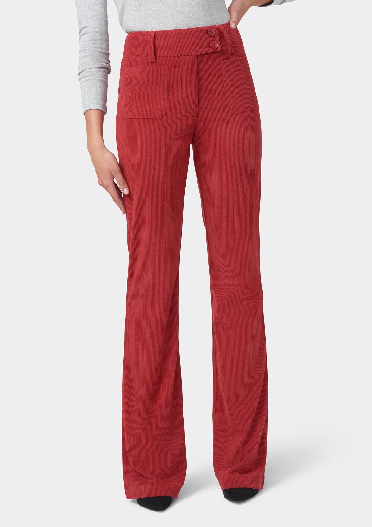 Pantalon évasé en velours côtelé Tall Kingston