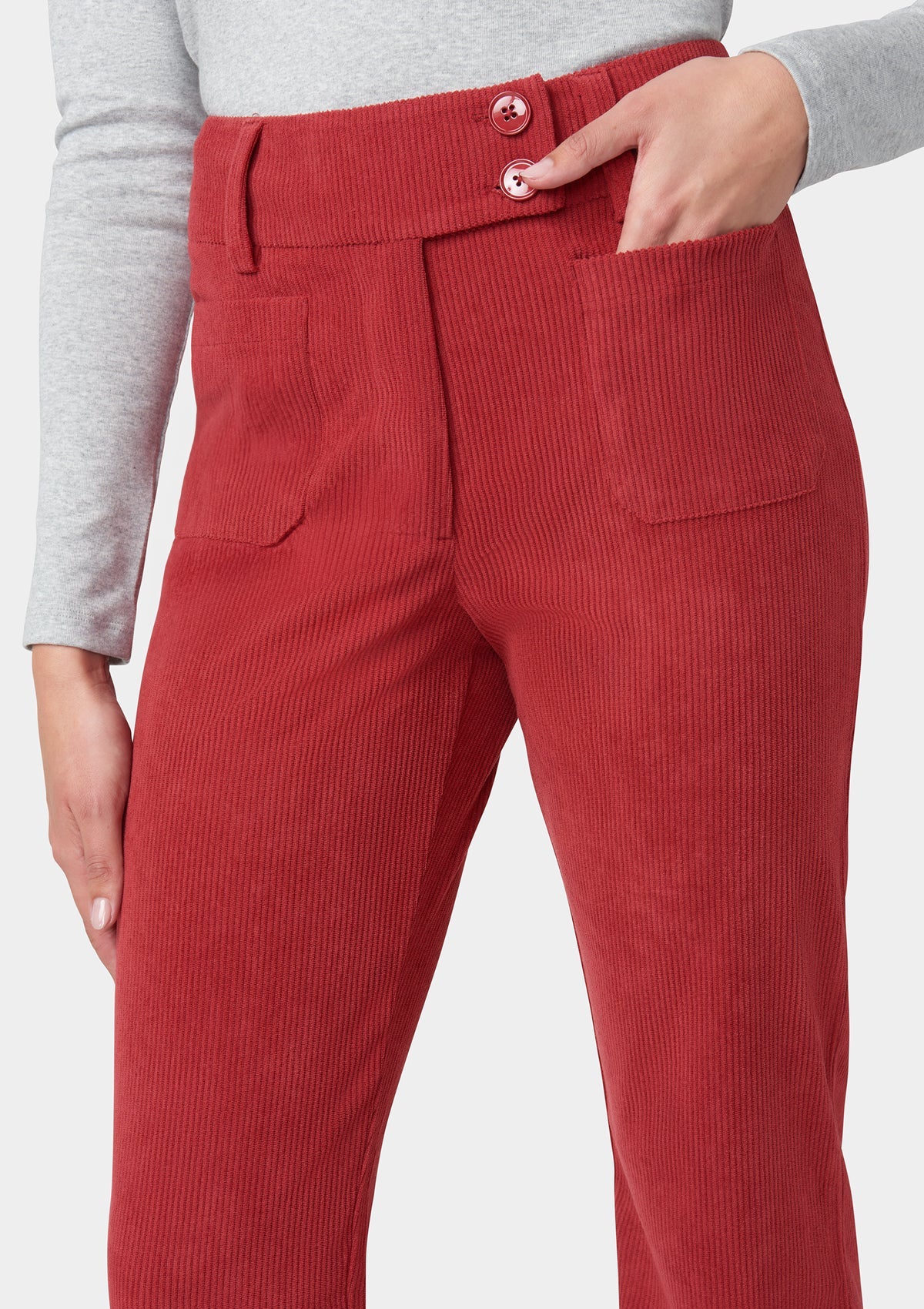 Pantalon évasé en velours côtelé Tall Kingston